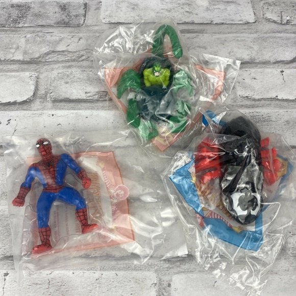 McDonalds Marvel Comics Spider Man New Sealed Set of Three Toys 1994 # 1,2 6 - Picture 1 of 2